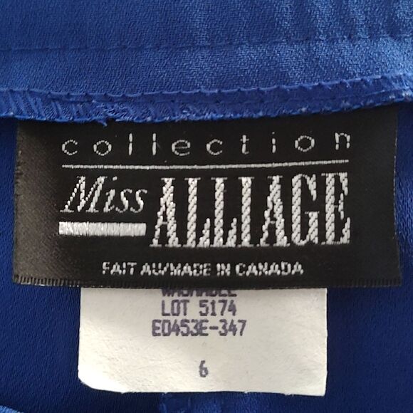 Miss Alliage Collection Royal Blue  business causal dress pants Sz  6 NWOT - Picture 5 of 5
